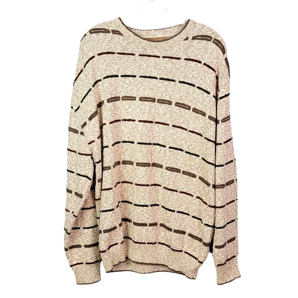 Shenandoah Vintage 3D Textured Winter Earth Tone Sweater Men's XL